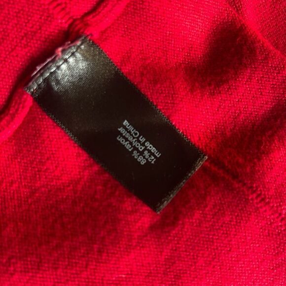 LANE BRYANT 22-24 Lane Bryant Red 3/4 Sleeve Fit N Flare Sweater Dress ScoopNeck - Picture 5 of 5